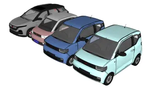 五菱迷你电动车SU模型 SU模型下载