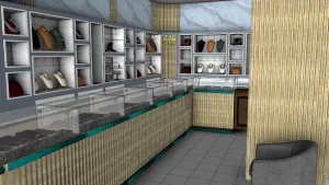 轻奢饰品店室内SU模型 SU模型下载