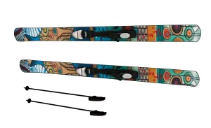 艺术涂鸦滑雪板套装SU模型 SU模型下载
