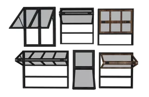 提升窗上下窗折叠窗SU模型 SU模型下载
