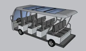 景区观光车SU模型 SU模型下载