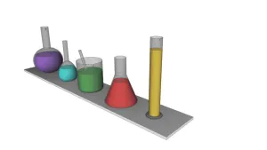 实验室玻璃器皿SU模型