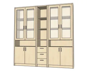 文件柜档案柜书柜SU模型 SU模型下载