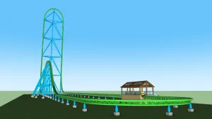 高空刺激过山车SU模型 SU模型下载