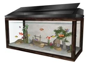 精美写实鱼缸场景模型 SU模型下载