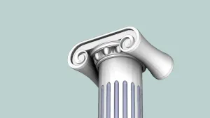 爱奥尼克柱式柱头SU模型 SU模型免费下载 - 草图大师爱奥尼克柱式柱头SU模型模型