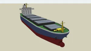 远洋散装货船船舶运输船SU模型 SU模型下载