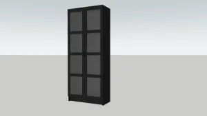 宜家高柜子玻璃门SU模型 SU模型下载