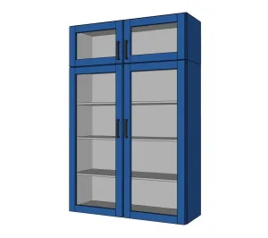 现代柜子玻璃门SU模型 SU模型下载