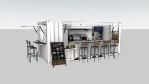 集装箱商铺移动咖啡店SU模型 SU模型免费下载 - 草图大师集装箱商铺移动咖啡店SU模型模型