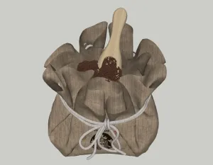 星巴克麻布袋裝咖啡豆su模型