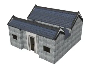 新中式小型祠堂SU模型 SU模型免费下载 - 草图大师新中式小型祠堂SU模型模型