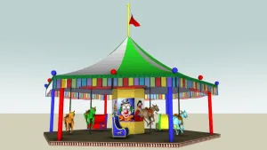 六边形旋转木马SU模型 - SU模型免费下载_sketchup模型