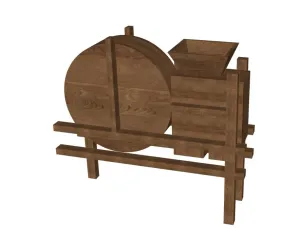 中式传统风谷车SU模型 SU模型下载