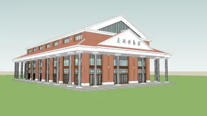 英式风格体育馆建筑SU模型 SU模型免费下载 - 草图大师英式风格体育馆建筑SU模型模型