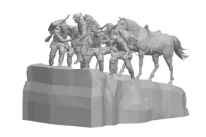 红军长征主题雕塑SU模型 SU模型下载