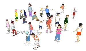 SU 2D孩子人物SU模型 SU模型免费下载