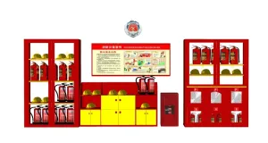 消防展厅灭火器安全帽SU模型 SU模型下载