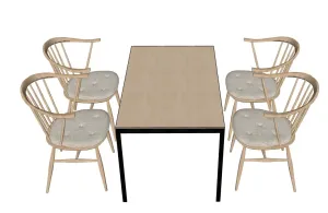 食堂桌椅餐厅长桌SU模型 SU模型下载