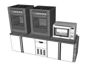 厨房电器组合SU模型 SU模型下载