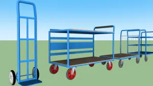 SU 仓储手推车组合SU模型 SU模型免费下载