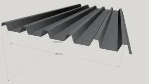 瓦楞波纹板压型板SU模型 - SU模型免费下载_sketchup模型