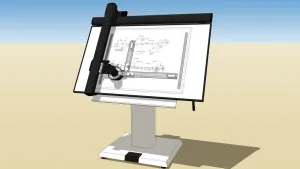专业制图绘图桌SU模型 SU模型下载