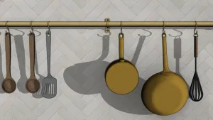 现代简约厨房挂件SU模型