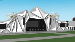 里约摇滚音乐节舞台SU模型 SU模型下载