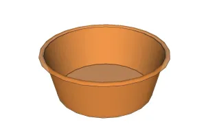 圆形塑料盆水盆SU模型 - SU模型免费下载_sketchup模型