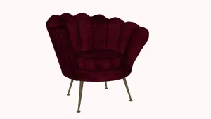 花瓣形丝绒休闲沙发椅子SU模型 - SU模型免费下载_sketchup模型