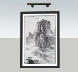 国画山水挂画SU模型 - SU模型免费下载_sketchup模型