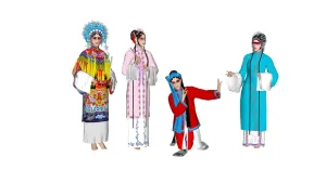 戏曲花旦人物组合SU模型 SU模型下载