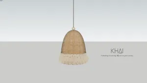 流苏藤编吊灯SU模型