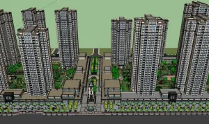 小区楼盘住宅建筑SU模型 SU模型下载