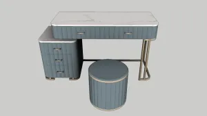 轻奢竖纹梳妆台SU模型