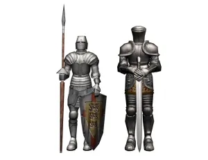 中世纪骑士铠甲SU模型 SU模型下载