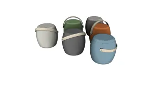 手提圆鼓布艺矮凳坐凳SU模型