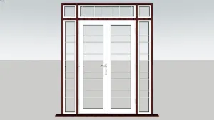 法式入户门玻璃门SU模型