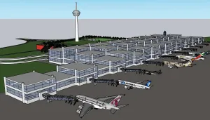 民航飞机场航站楼SU模型