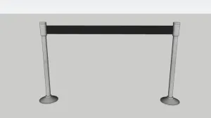 一米线排队隔离栏杆伸缩带SU模型 SU模型下载