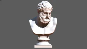 欧式雕塑赫拉克勒斯胸像SU模型