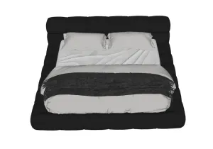 黑色泡芙软包奶油床SU模型