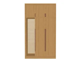 日式格栅木质衣柜SU模型