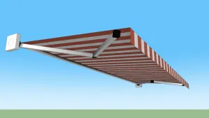 伸缩式遮阳棚雨篷SU模型