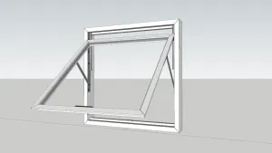 上悬窗户外推窗SU模型