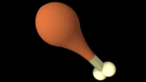 卡通鸡腿美食SU模型