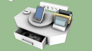 多功能桌面充电座SU模型 SU模型下载