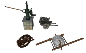 怀旧农耕老物件组合SU模型 SU模型下载