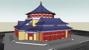 广州中山纪念堂SU模型 SU模型下载